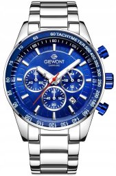 Zegarek Giewont Zegarek Męski Giewont Chronograph Sapphire Srebrno Niebieski GW9140-B3