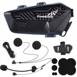 Freed Conn Interkom motocyklowy  FreedConn F1 Plus V2 EU BT 5.4+EDR zasięg do 500m MÓWI PO POLSKU