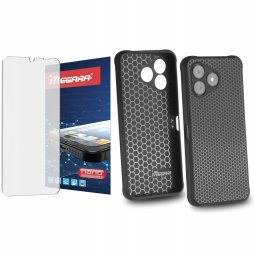 Megara Szkło Hybrydowe Do Hammer Blade Va 5G - 6.56" + Etui Silikonowe Czarne Tpu