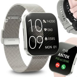 Smartwatch VESS SMARTWATCH ZEGAREK DAMSKI ZAOKRĄGLONY EKRAN 3D MENU PL AMOLED + 4 PASKI