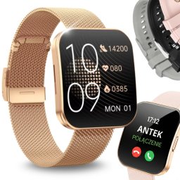 Smartwatch VESS SMARTWATCH ZEGAREK DAMSKI ZAOKRĄGLONY EKRAN 3D MENU PL AMOLED + 4 PASKI