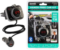 Transmiter FM Vidvie FM nadajnik Kenner BT USB bezprzewodowe połączenie