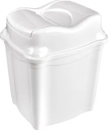 Kosz na śmieci YokaHome Kosz na śmieci do biura łazienki kuchni łazienkowy plastikowy biały 9L ORION 731338
