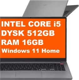 Laptop LG Laptop Gram Book / 15U50T-G.ARS2U1 / Intel i5-13 / 16GB / 512GB / Iris Xe / FullHD / Win 11 / Srebrny