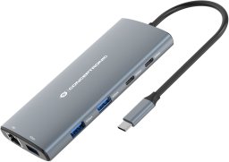 HUB USB Conceptronic CONCEPTRONIC 10-1 Dock USB-C->HDMI/2xUSB-C/3xUSB-A/+ 20cm gr