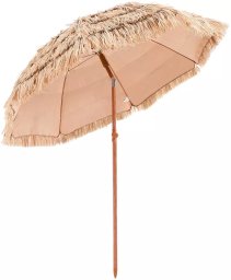 Majowo Parasol tiki 183cm z regulacją styl hawajski odporny na warunki ogrod plaża