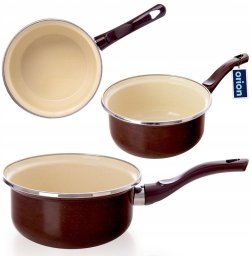Sapir Rondel emaliowany BROWN 16 cm, 1 l