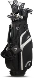 CALLAWAY Zestaw kijów do golfa CALLAWAY XR-26 (12 kijów z torbą standbag/na nóżkach czarno-srebrna, szafty grafitowe regular)