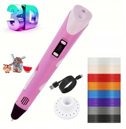 XMaster Długopis 3D drukarka 3d PEN zestaw XXL Różowy wkłady filament szablony