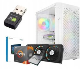 Komputer Netcom BIAŁY GAMINGOWY DO GIER RYZEN 5 5600 16GB RTX 5050 8GB M.2 1TB W11 3xRGB