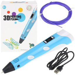 Długopis 3D XMaster Długopis 3D Pen Drukarka 3D Zestaw - niebieski