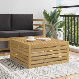 Garden4You vidaXL Stół na Zewnątrz Lite Drewno Akacji Biały 79 x 79 x 37 cm