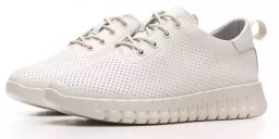 Sergio Leone Skórzane buty sportowe damskie Sergio Leone DSP011BE beżowe 39