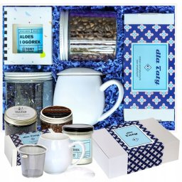 Cup&You DUŻY BOX ZESTAW PREZENTOWY UPOMINKOWY PREMIUM - KAWA HERBATA KUBEK Z ZAPARZACZEM ŚWIECA SOJOWA - PREZENT UPOMINEK DLA TATY TEŚCIA NA DZIEŃ OJCA URODZINY