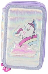 Piórnik Go Gift Piórnik puffy z wyposażeniem fiolet