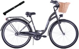 Kozbike Rower miejski 28 Kozbike (K3) 3 biegi grafitowy (J5,J12)