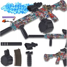 Skleplolki BEZPIECZNY DUŻY KARABIN AUTOMATYCZNY AKUMULATOR ZESTAW NA KULKI ŻELOWE