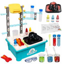 click4TOYS Zestaw Doświadczalny Dla Dzieci Laboratorium Chemiczne Stolik Eksperymenty