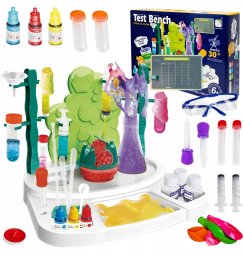 click4TOYS Laboratorium Chemiczne Dla Dzieci Stolik 30 Eksperymentów Kolorowa Piana