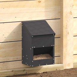 vidaXL vidaXL Karmnik dla kur Czarny 21 x 16 x 33 cm Stal zimnowalcowana