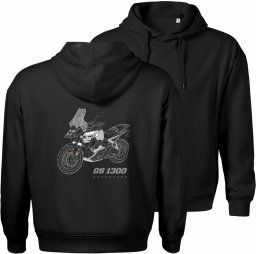 Topslang Bluza z kapturem motocyklowa z motocyklem na motor BMW GS 1300 Adventure męska czarna XL