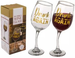 BGtech Chwiejący się Kieliszek do Wina - Drunk Again