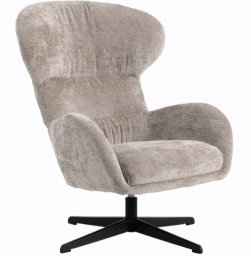 Mebel Elite Fotel wypoczynkowy Louis taupe szenil obrotowy LOFT do salonu gabinetu