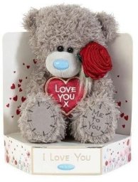 BGtech Miś - Love You x z różą 18cm
