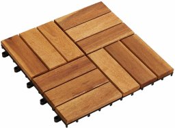 vidaXL vidaXL Płytka Tarasowa 10 pcs Brązowy 30 x 30 cm Drewno Akacjowe
