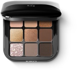 MUA KIKO Milano Glamour Multi Finish Eyeshadow Palette paleta 9 cieni do powiek o różnym wykończeniu 01 Earth Tones