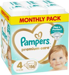 Pampers Pampersy Premium Care 4, 9-14 kg, 156 szt.