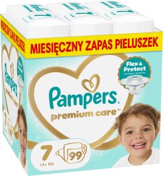 Pampers Pampersy Premium Care 7, 15+ kg, 99 szt.