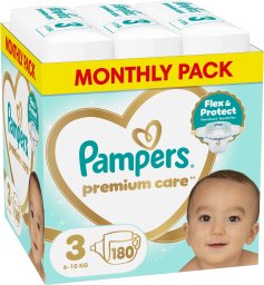 Pampers Pampersy Premium Care 3, 6-10 kg, 180 szt.