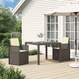 Garden4You vidaXL Krzesła do ogrodu 2 pcs Jasnoszary i Kremowy PP
