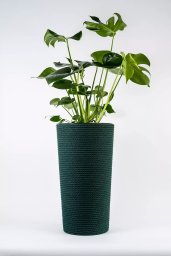 Adoni Doniczka bawełniana zielona z wkładem 32x57 cm – ręcznie robiona (adoni-ba-grn-57)