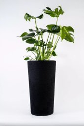 Adoni Doniczka bawełniana czarna z wkładem 32x57 cm – ręcznie robiona (adoni-ba-blk-57)