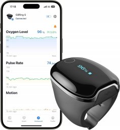 Pulsoksymetr IMDK Wellue O2Ring-S Pulsoksymetr Nocny Monitor Snu Tlen Wibracje Bluetooth