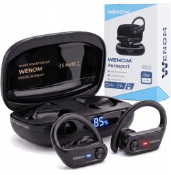 Słuchawki Wenom SŁUCHAWKI BEZPRZEWODOWE BLUETOOTH 5.4 PRO SPORTOWE DNR WENOM AURASPORT ANC