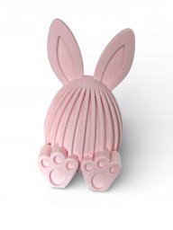 Dekoracja świąteczna Cotton World Dekoracja wielkanocna Easter Bunny figurka zajączka 3D - różowy
