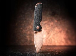 TOGO Nóż Boker Solingen M4 Sherman Damast Rose Gold