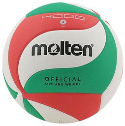 Molten Piłka siatkowa V4M4000 biało-czerwono-zielona (MOLTEN171108)