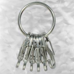 Breloczek Nite-Ize KeyRing+ 6 x micro karabińczyk ze stali nierdzewnej (KRGS-11-R3)