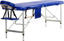 Bodyfit Łóżko aluminiowe do masażu 2 segmentowe niebieskie (469)