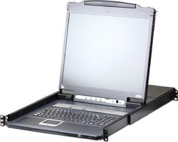 Konsola KVM Aten ATEN KVM 16 port LCD LED 17'' + keyboard + touchpad USB-PS/2, IP Admin - CL5716IM-ATA-AG