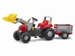 Rolly Toys Traktor Junior czerwony z łyżką i przyczepą (5811397)