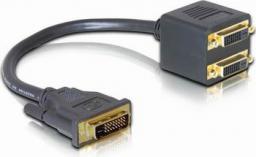 Delock DVI-D DVI-D x2, 0.2m, Czarny (65051)