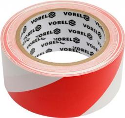 Vorel Taśma ostrzegawcza biało-czerwona 80mm x 100m (75233)