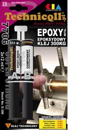 Technicqll Klej epoksydowy metalowy 300kg 2x12ml E-396