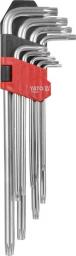 Yato Zestaw kluczy trzpieniowych torx typ L T10-T50 z otworem 9szt. (YT-0512)