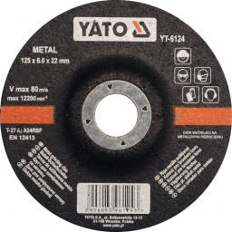 Yato Tarcza do szlifowania metalu wypukła 125x6,0x22mm (YT-6124)